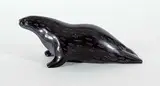 Simeonie Uppik, Untitled - Detailed Seal, black stone carving