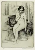 Frank Armington, Songeuse [Dreamer] #26/50, etching on paper