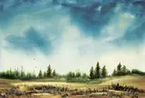 Stanford Earl Blodgett, Untitled - Marshland Vista, watercolour on paper