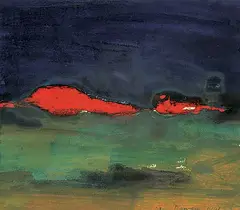 Denis Bowen, Untitled: [Landscape #1], 1991, acrylic on paper
