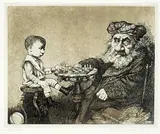 Charles Bragg, Untitled - Chess Game #132/250, etching on paper