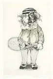 Charles Bragg, Untitled - Tennis [Sport Suite] #132/250, etching on paper