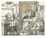 Charles Bragg, Small Claims Court [Next Case Suite] #176/300, etching on paper