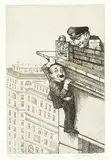 Charles Bragg, Process Server [Next Case Suite] #176/300, etching on paper