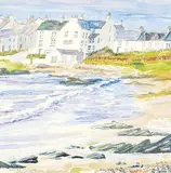 Lilias Ann J. Cameron, Untitled - Coastal Scottish Village, 2004, watercolour on paper