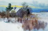 George Carpenter, Untitled - Early Morning, watercolour on paper