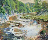 Stephen Denison, Untitled - The Babbling Brook, 1946, oil on canvas