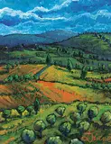 Diane Froh, Untitled - The Olive Grove, acrylic on canvas