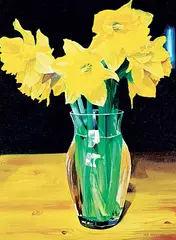Sam Hamilton, Untitled - Daffodils, oil on canvas