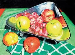 Sam Hamilton, Untitled - Apples and Grapes, coloured pencil on paper