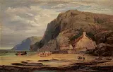 Michael Hannaford, Devon Cliffs, 1880, oil on canvas