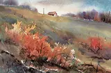 John Henry Herreilers, Untitled - Autumn Landscape, watercolour on paper