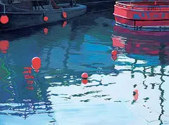 Barbara Hirst, Cove Reflection #10, 2009, acrylic on wood board