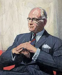 Cleeve Horne, Untitled - The Industrialist, oil on canvas