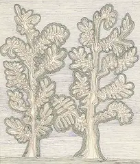 P.K. Irwin, Trees in Summer, 1970, ink on paper