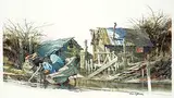 Brian R. Johnson, Gilmore Island, Fraser River, watercolour on paper