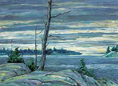 John Keast, Algoma, Gray Day, 1986, oil on canvas board