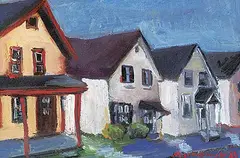 Martha Markowsky, Crichton St. [The Burgh], 1986, oil on wood board