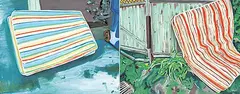 Dierdre McAdams, Mattress I / Mattress II, 2005, oil on canvas