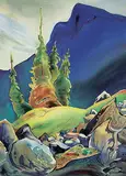 Janet Holly Middleton, Untitled - Mountain View, 1950, watecolour on paper
