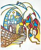 Daphne Odjig, Spirit of Jerusalem #A/P, 1976, colour silkscreen on paper