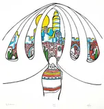 Daphne Odjig, Visions #227/250, colour silkscreen on paper