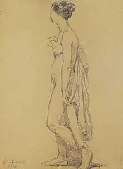 Herbert Sidney Palmer, Untitled - The Model, 1916, pastel on paper
