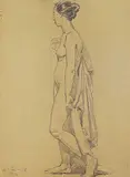 Herbert Sidney Palmer, Untitled - The Model, 1916, pastel on paper