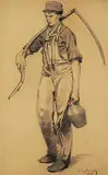 Herbert Sidney Palmer, Untitled - The Worker, 1905, pastel on paper