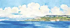 Kelly Phillips, Untitled - Coastal Cliffs, 1995, watercolour on paper