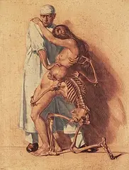 Ivo Saliger, Untitled - The Doctor and Patient, colour etching on paper