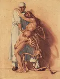 Ivo Saliger, Untitled - The Doctor and Patient, colour etching on paper