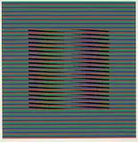 Carlos Cruz-Diez, Untitled - Green, Blue and Red Op Art #48/75