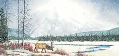 Bern Smith, Could This Be the Last Snow Fall?, watercolour on paper