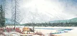 Bern Smith, Could This Be the Last Snow Fall?, watercolour on paper