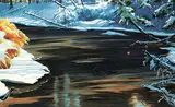 Bern Smith, Untitled - Winter River, watercolour on paper