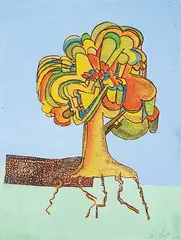 Karl Spreitz, Untitled - Putting Down Roots, acrylic on paper