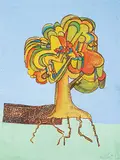 Karl Spreitz, Untitled - Putting Down Roots, acrylic on paper