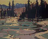 Tom - After Thomson, Portage, Ragged Lake, colour silkscreen on paper