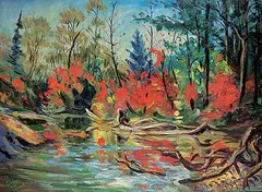 Gordon Kit Thorne, Vine Maples, oil on canvas board