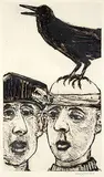 George Burton Wallace, Sooth Sayer II, monoprint on paper