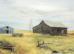 Mathew Wong, Untitled - The Old Homestead, 1981, acrylic on canvas