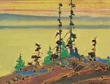 Robert Genn, High Bluff Galiano, 1975, oil on wood board