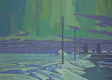 Illingworth Kerr, Western Winter Night, 1980, oil on canvas