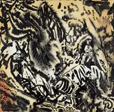 Arthur Lismer, Untitled - Forest Undergrowth, ink wash on paper