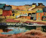 Henri Leopold Masson, Suburb of Hull, 1945, oil on canvas