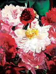Gabor L. Nagy, Peonies for the Third Millennium, 2000, oil on canvas