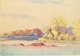 Walter J. Phillips, Fall, Assiniboine River #20, 1931, colour wood block on paper
