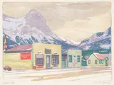 Walter J. Phillips, Canmore, 1947, colour wood block on paper