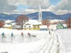 Thomas Keith Roberts, 4 O'Clock Practice, oil on wood board